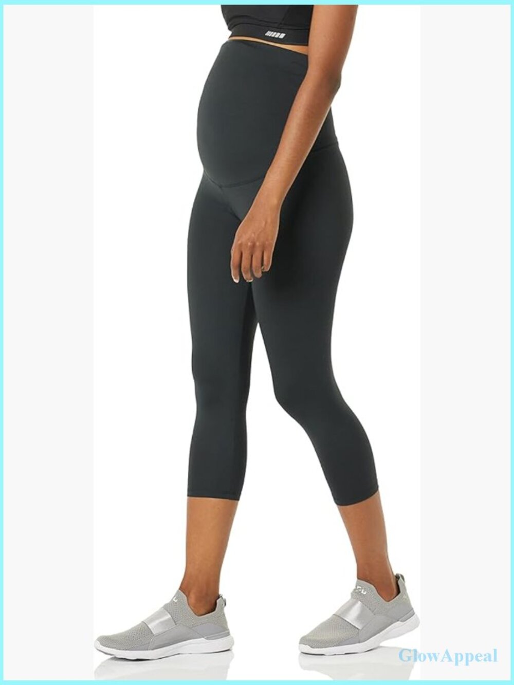 High Waist Over The Belly Maternity Crop Leggings